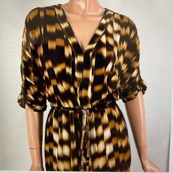Calvin Klein Dress Womens 4 pull over Office Career Travel animal print slinky - Picture 3 of 12